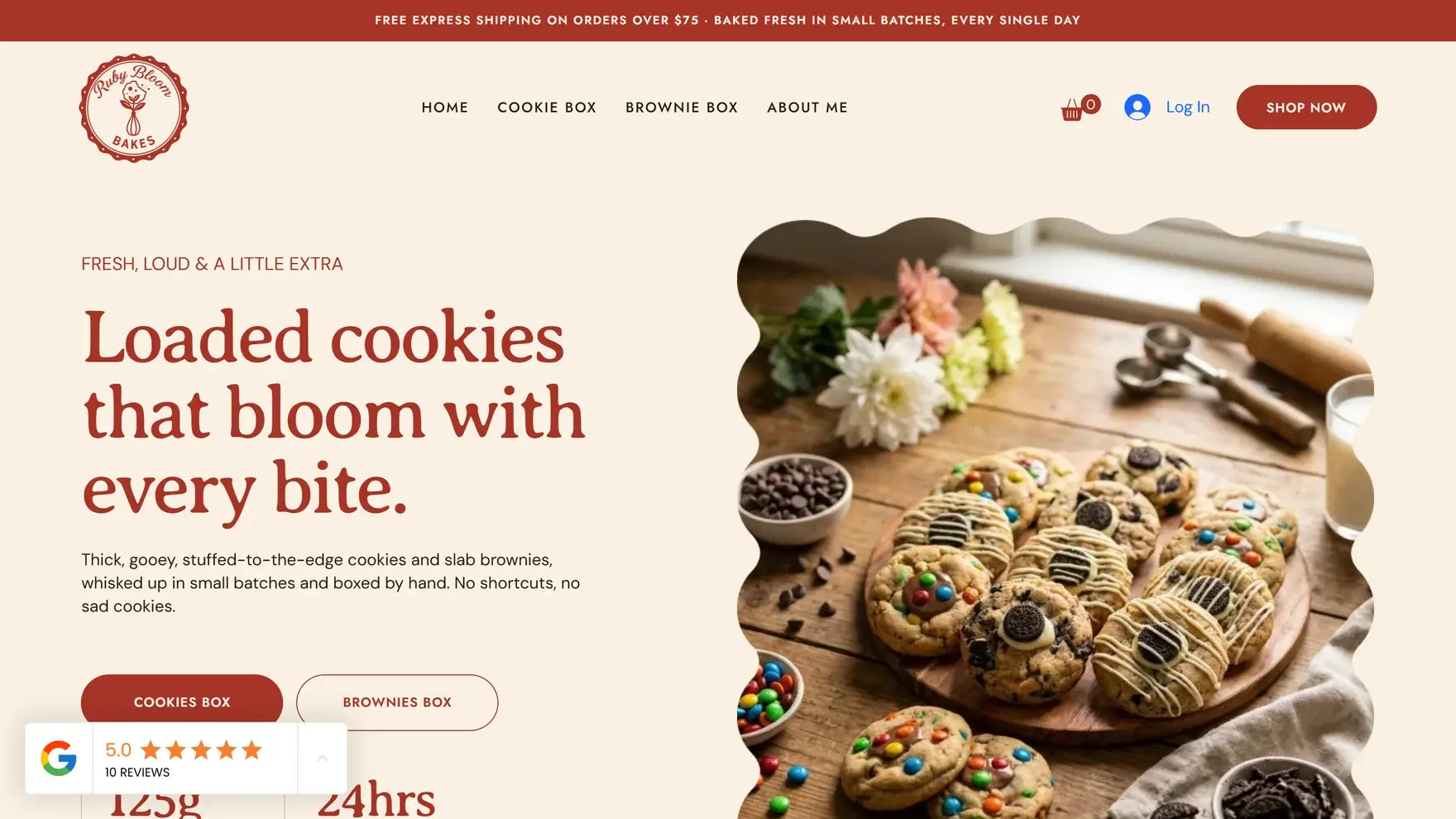 Ruby Bloom Bakes website